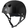 Triple 8 Skateboard Pads Standard Liner Black Glossy Skate Helmet - Medium / 21.4" - 22"