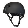 Triple 8 Skateboard Pads Sweatsaver Helmet with Sweatsaver Liner All Black Rubber Skate Helmet - Large / 22.1" - 22.9"