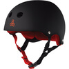 Triple 8 Skateboard Pads Sweatsaver Helmet with Sweatsaver Liner Black Rubber Skate Helmet - X-Large / 23" - 24"