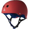 Triple 8 Sweatsaver Helmet with Sweatsaver Liner United Red Rubber Skate Helmet - Small / 20.6" - 21.3"