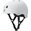 Triple 8 Skateboard Pads Sweatsaver Helmet with Sweatsaver Liner White Rubber Skate Helmet - Small / 20.6" - 21.3"