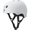 Triple 8 Skateboard Pads Sweatsaver Helmet with Sweatsaver Liner White Rubber Skate Helmet - Medium / 21.4" - 22"