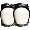 187 Killer Pads Pro Black / White Text with White Caps Knee Pads - Small