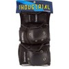 Industrial Skateboards Adult Three Pack Black / Black Cap Knee, Elbow, & Wrist Pad Set - X-Small