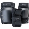 ProTec Skateboard Pads Junior 3 Pack Open Back Black Knee, Elbow, & Wrist Pad Set - Youth Small