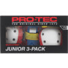 ProTec Skateboard Pads Junior 3 Pack Retro Knee, Elbow, & Wrist Pad Set - Youth Medium