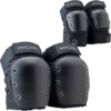ProTec Skateboard Pads Open Back Black Knee & Elbow Set - Large