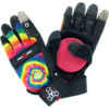 Triple 8 Skateboard Pads Downhill Longboard Tie Dye / Black Slide Gloves - X-Small