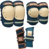 Triple 8 Skateboard Pads Saver Series 3-Pack GRLSWIRL Blue / Grey Knee, Elbow, & Wrist Pad Set - Junior