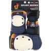 Triple 8 Skateboard Pads Saver Series 3-Pack Pacific Beach Navy Knee, Elbow, & Wrist Pad Set - Medium