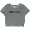 Lowcard Mag Logo Crop Top Grey / Black Women's Crop Top - X-Small / Small