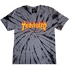 Thrasher Magazine Flame Logo Tie Dye Black / Grey Women's T-Shirt - X-Small