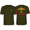 Bones Brigade Skateboards Brigade Bomber Military Green Men's Short Sleeve T-Shirt - Small