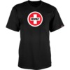 Bones Wheels Swiss Circle Black Men's Short Sleeve T-Shirt - Large