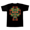 Dogtown Skateboards Cross Logo Rasta Black Men's Short Sleeve T-Shirt - Large