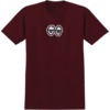 Krooked Skateboards Eyes Large Burgundy / Black / White Men's Short Sleeve T-Shirt - X-Large