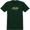 Krooked Skateboards Flowers Forest Green Men's Short Sleeve T-Shirt - Large