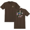 Krooked Skateboards MG Dark Chocolate / Cream Men's Short Sleeve T-Shirt - Large