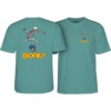 Powell Peralta Sk8board Skeleton 2 Aquatic Men's Short Sleeve T-Shirt - Small