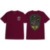 Primitive Skateboarding Black Jaguar Burgundy Men's Short Sleeve T-Shirt - Small