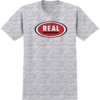 Real Skateboards Oval Ash / Red Men's Short Sleeve T-Shirt - Small