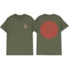 Spitfire Wheels Classic Swirl Overlay Military Green / Red / White Men's Short Sleeve T-Shirt - Small