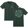 Spitfire Wheels Floral Classic Forest Green Men's Short Sleeve T-Shirt - Large