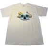Santa Monica Airlines Skateboards Girl on Plane White Men's Short Sleeve T-Shirt - Small