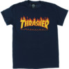 Thrasher Magazine Flame Navy Men's Short Sleeve T-Shirt - Small