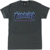 Thrasher Magazine Flame Dark Grey Heather / Blue Men's Short Sleeve T-Shirt - Small