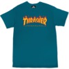 Thrasher Magazine Flame Galapagos Blue Men's Short Sleeve T-Shirt - Medium