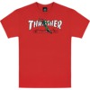 Thrasher Magazine Red Curb by LSD Worldpeace Red Men's Short Sleeve T-Shirt - Medium
