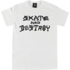 Thrasher Magazine Skate and Destroy White Men's Short Sleeve T-Shirt - X-Large