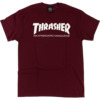 Thrasher Magazine Skate Mag Maroon / White Men's Short Sleeve T-Shirt - Small
