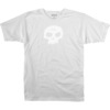 Zero Skateboards Single Skull White / White Men's Short Sleeve T-Shirt - X-Large