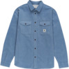Element Skateboards Builder Cord Faded Denim Button Up - Small