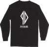 Piss Drunx Clothing Maek It a Double Black / White Men's Long Sleeve Button Up Shirt - Medium