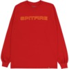 Spitfire Wheels Classic ' 87 Red / Gold / Red Men's Long Sleeve T-Shirt - Small