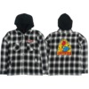Spitfire Wheels Demonseed Black / White Hooded Flannel - X-Large