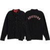 Spitfire Wheels Old E Embroidered Black Men's Long Sleeve Button Up Flannel - X-Large