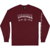 Thrasher Magazine Barbed Wire Maroon Men's Long Sleeve T-Shirt - Small