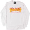 Thrasher Magazine Flames White / Yellow Men's Long Sleeve T-Shirt - Medium