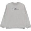 Girl Skateboards GS Embroidered Heather Grey Men's Crew Neck Sweatshirt - X-Large