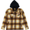 Krooked Skateboards Double Ok Brown / Tan / Plaid Hooded Flannel - X-Large