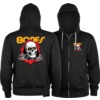 Powell Peralta Ripper Lightweight Zip Black Men's Hooded Sweatshirt - Large
