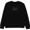 Real Skateboards Script Embroidered Black Men's Crew Neck Sweatshirt - Medium