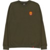Spitfire Wheels Bighead Fill Army / Red / Gold / White Men's Crew Neck Sweatshirt - Small