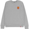 Spitfire Wheels Lil Bighead Fill Heather Grey / Red / Gold / White Men's Crew Neck Sweatshirt - Small