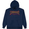 Thrasher Magazine Cracked by Exteenager Navy Men's Hooded Sweatshirt - Small
