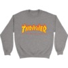 Thrasher Magazine Flame Logo Heather Grey Men's Crew Neck Sweatshirt - Medium